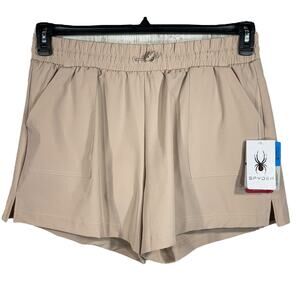 Spyder X-Large Shorts Stretch Pocket Quick-Dry Pull-On Drawstring Lined Mushroom
